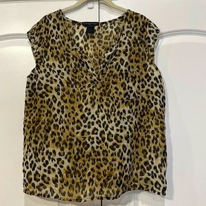 Wishful Park Shear Leopard Animal Print Tank with Pocket